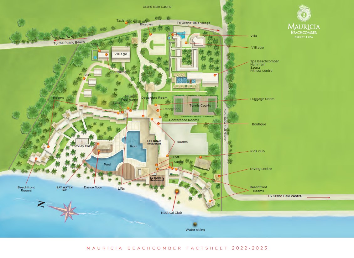 Mauricia Beachcomber Property Map
